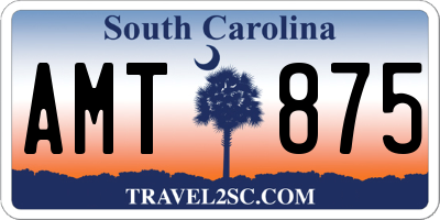 SC license plate AMT875