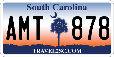 SC license plate AMT878