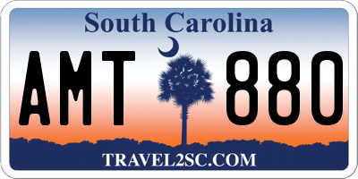 SC license plate AMT880