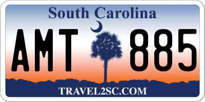 SC license plate AMT885