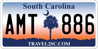 SC license plate AMT886