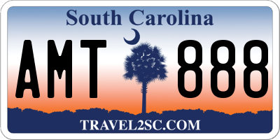 SC license plate AMT888