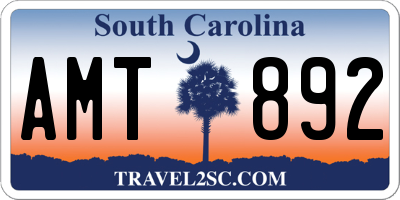SC license plate AMT892