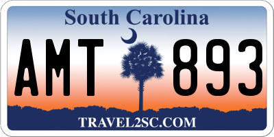 SC license plate AMT893
