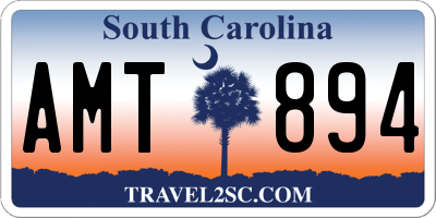 SC license plate AMT894