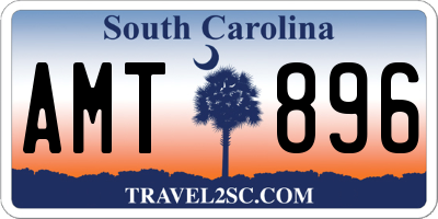 SC license plate AMT896