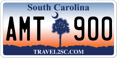 SC license plate AMT900