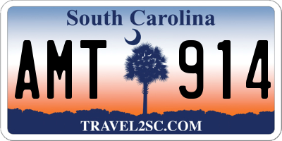 SC license plate AMT914