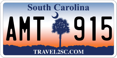SC license plate AMT915