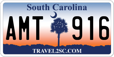SC license plate AMT916