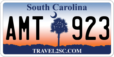 SC license plate AMT923