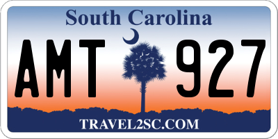 SC license plate AMT927