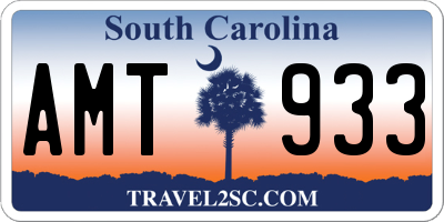 SC license plate AMT933
