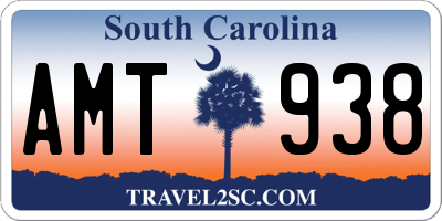 SC license plate AMT938