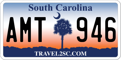 SC license plate AMT946