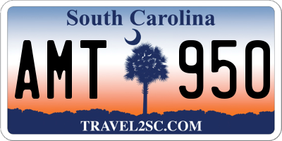 SC license plate AMT950