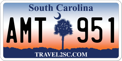 SC license plate AMT951