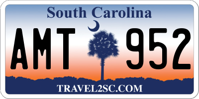 SC license plate AMT952