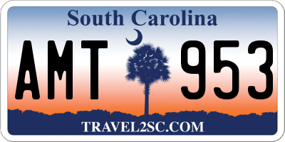 SC license plate AMT953