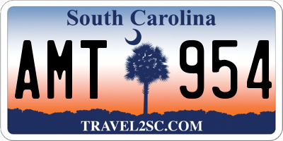 SC license plate AMT954