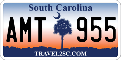 SC license plate AMT955