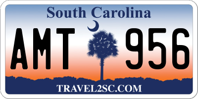 SC license plate AMT956