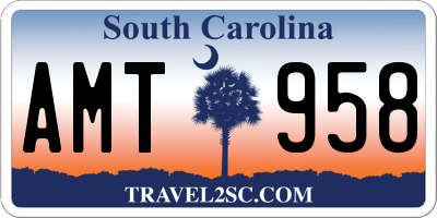 SC license plate AMT958