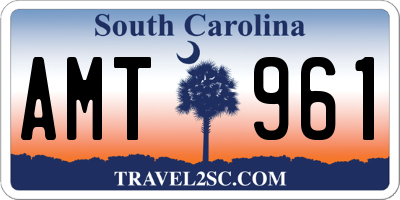 SC license plate AMT961