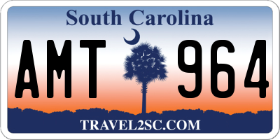 SC license plate AMT964