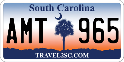 SC license plate AMT965