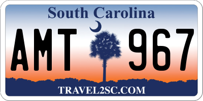 SC license plate AMT967