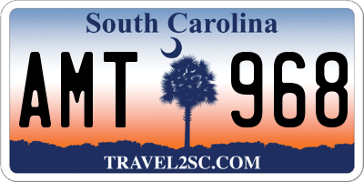 SC license plate AMT968