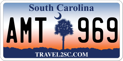 SC license plate AMT969