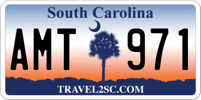 SC license plate AMT971