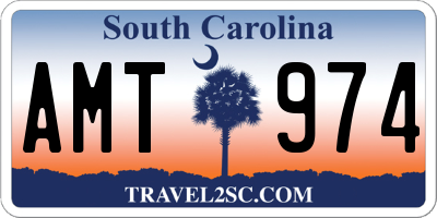 SC license plate AMT974