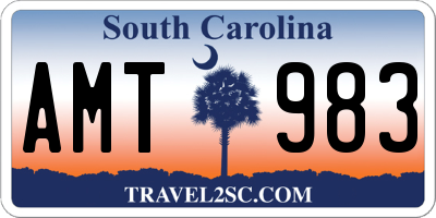 SC license plate AMT983