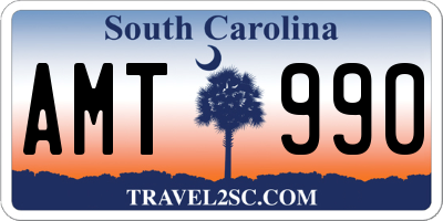 SC license plate AMT990