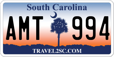 SC license plate AMT994