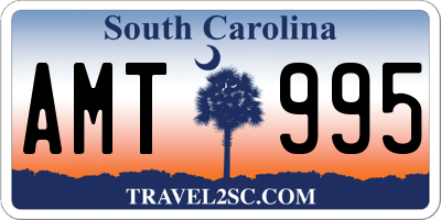 SC license plate AMT995