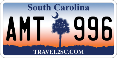 SC license plate AMT996