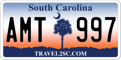 SC license plate AMT997