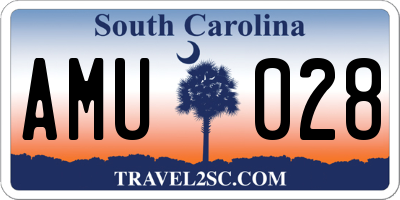 SC license plate AMU028