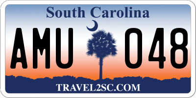 SC license plate AMU048