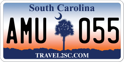 SC license plate AMU055