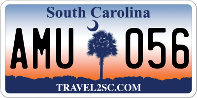 SC license plate AMU056