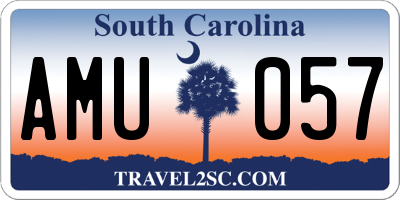 SC license plate AMU057