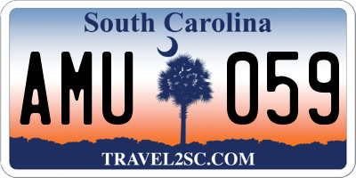 SC license plate AMU059
