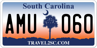 SC license plate AMU060
