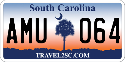 SC license plate AMU064