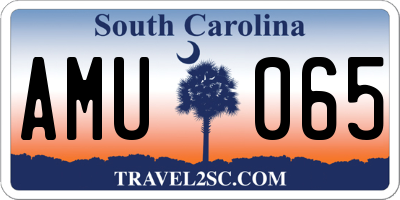 SC license plate AMU065